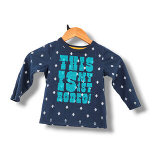 Genuine Kids By OshKosh Toddler Boy First Rodeo Long Sleeve Shirt Size 3T‎